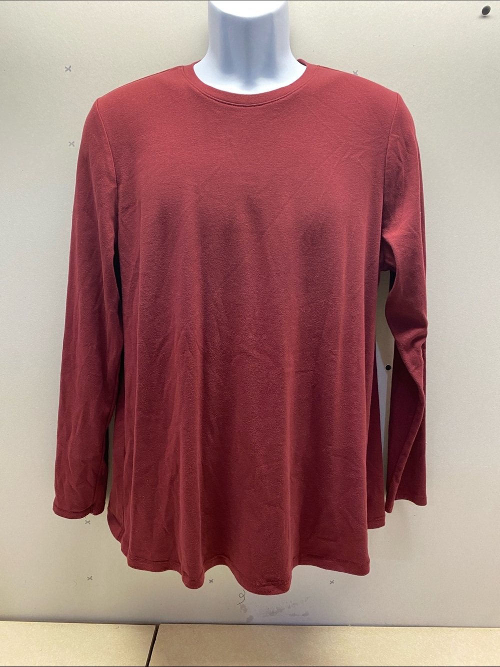 Lane Bryant Long Sleeve Crewneck Top - Rust